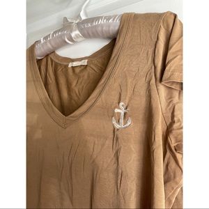 Tan anchor shirt